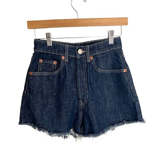 Zara High Waist Button Fly Jean Shorts 0 - Picture 1 of 4